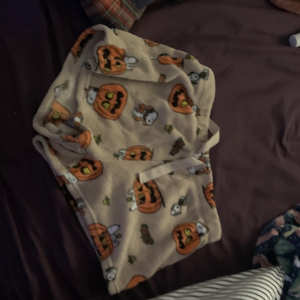 Halloween Pumpkin Fleece Shorts